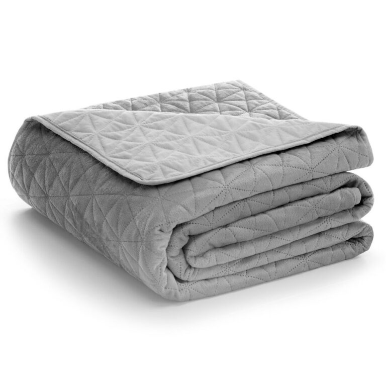 Ágytakaró LAILA szürke sima glamour bársony