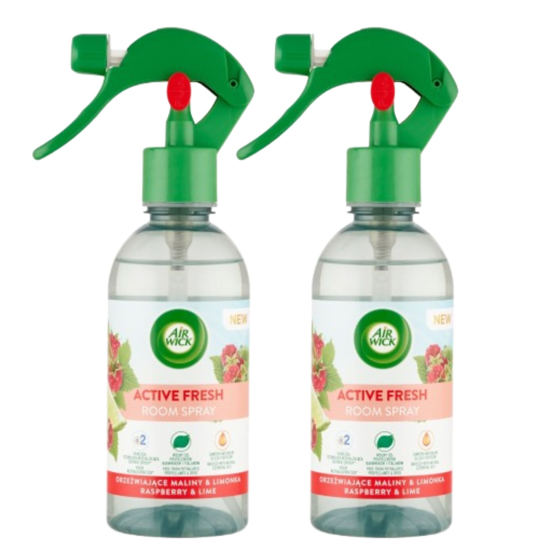 Air Wick Active Fresh Málna és Lime Légfrissítő spray 2x237ml