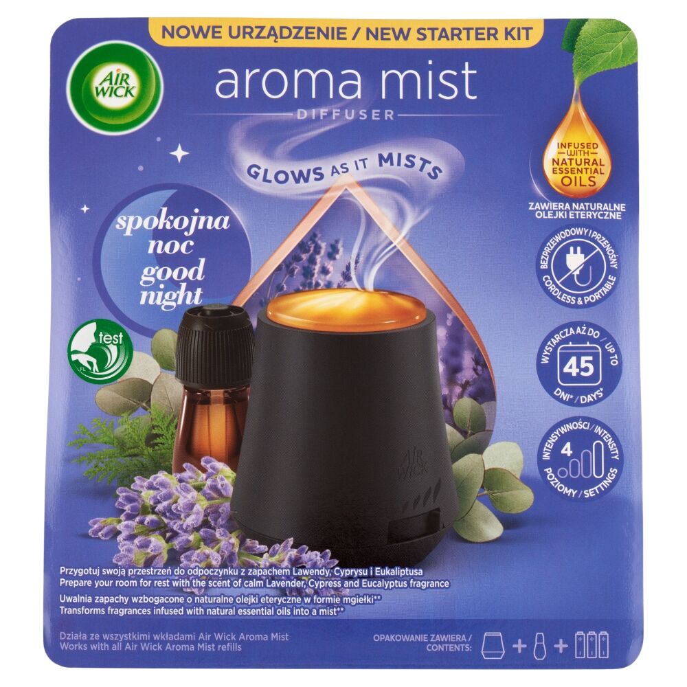 Air Wick Aroma Diffúzor - Édes Álom illat 20ml - fekete