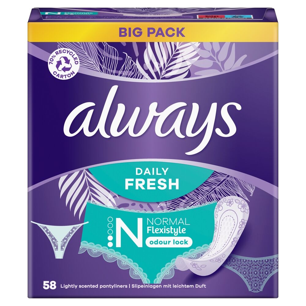 Always Dailies Flexistyle Normal Tisztasági betét 58db