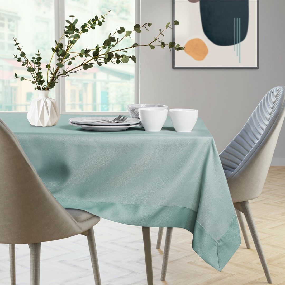 Asztalterítő Empire mentazöld sima klasszikus 140x450 AmeliaHome