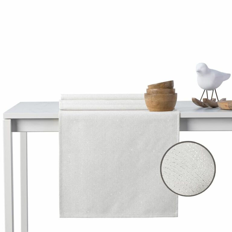 Asztalterítő Sparkle krémű metálfényes modern 115x250+35x250 DecoKing