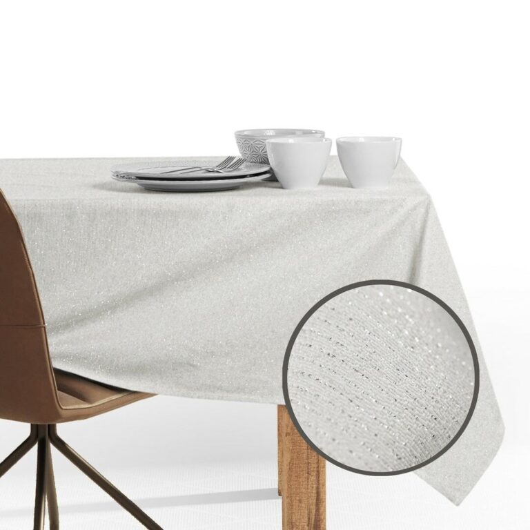 Asztalterítő Sparkle krémű metálfényes modern 150 koło DecoKing