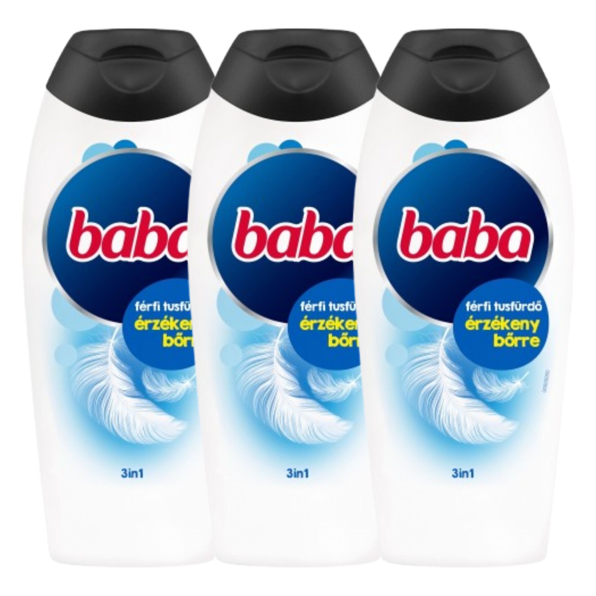 Baba 3in1 férfi Tusfürdő érzékeny bőrre 3x400ml