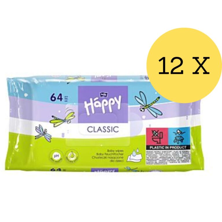 Bella Baby Happy Classic Törlőkendő 12x64db