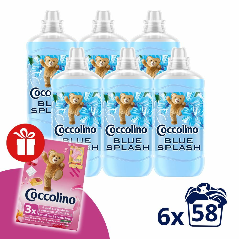 Coccolino Fresh & Soft Blue Splash Öblítők oncentrátum 348 mo...