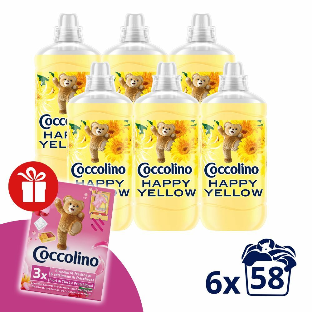 Coccolino Fresh & Soft Happy Yellow Öblítő koncentrátum 348 m...