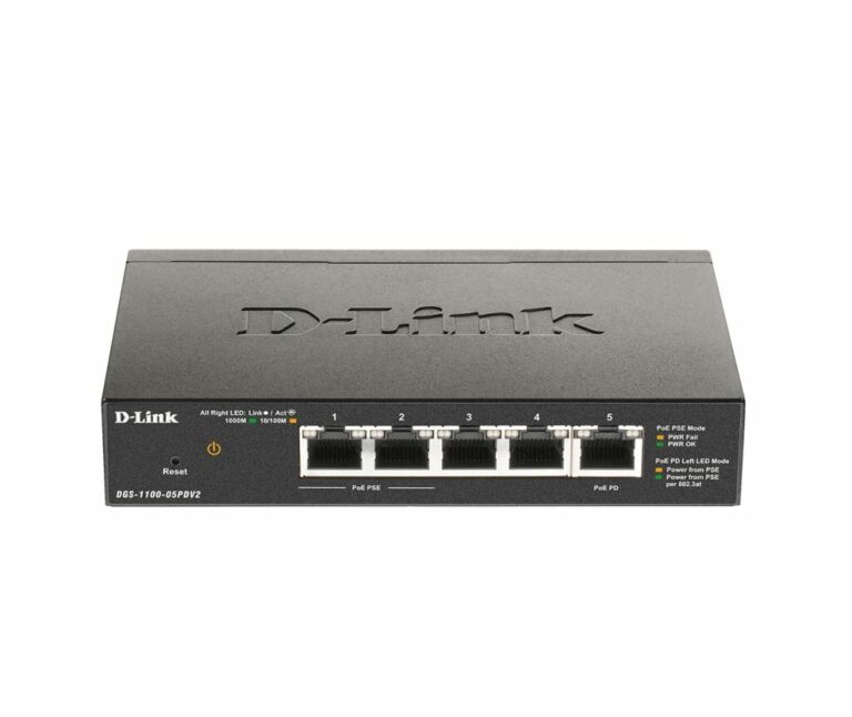 D-Link - DGS-1100-05PDV2 - 5 Portos Gigabit Switch - PoE