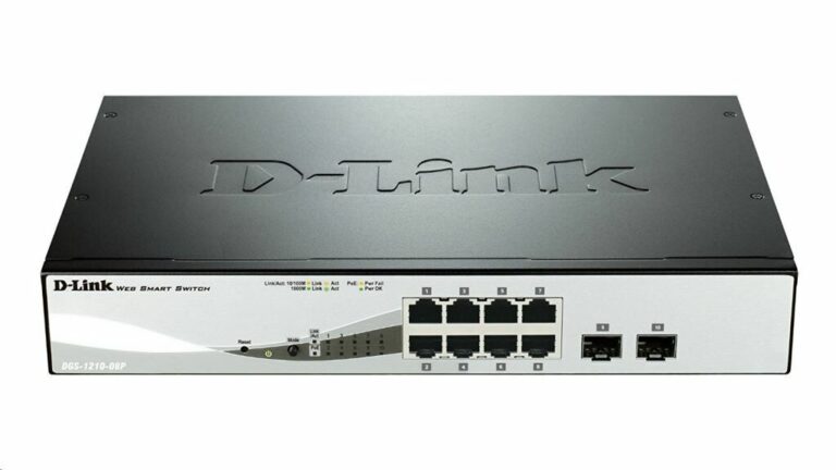 D-Link DGS-1210-08P/E Switch 8x1000Mbps(8xPOE) + 2xGigabit SFP Me...