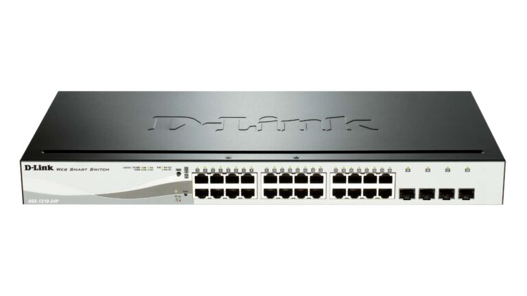 D-Link Switch 24x1000Mbps (24xPOE) + 4xGigabit kombó SFP Menedzse...