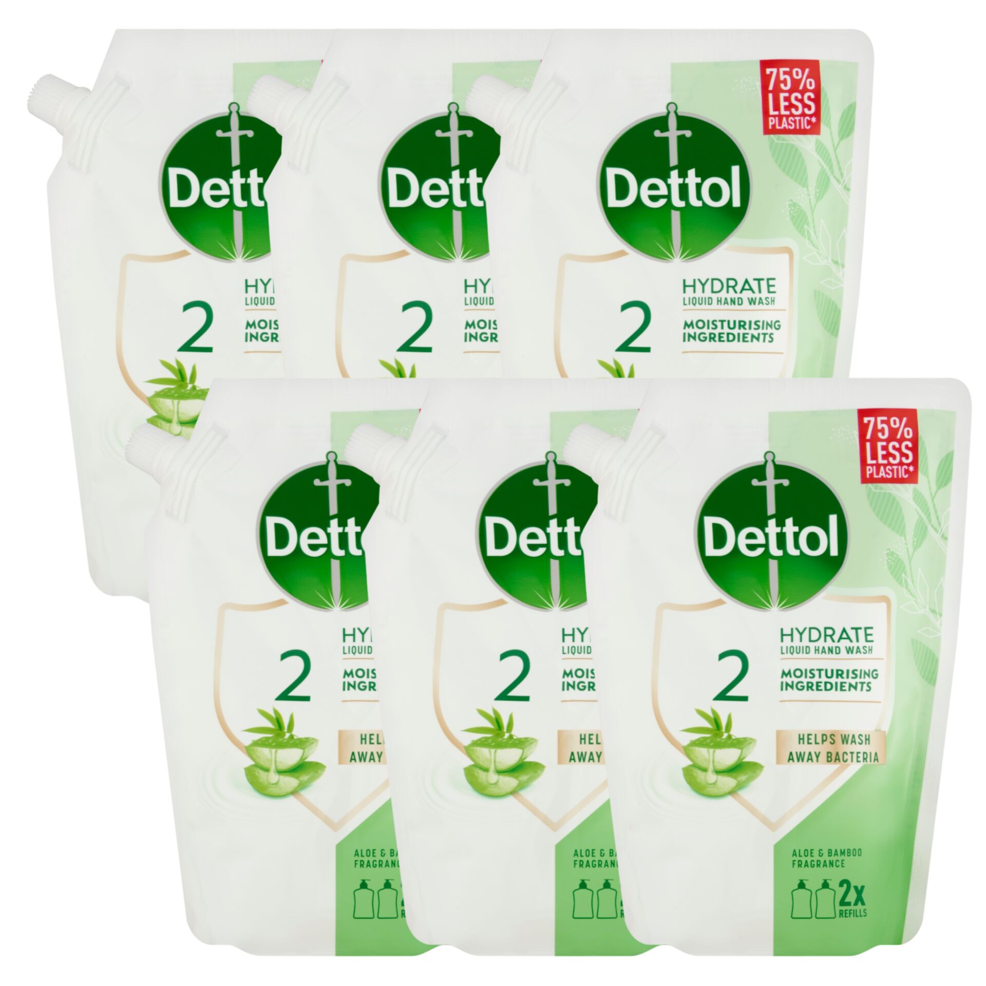 Dettol folyékony Szappan Utántöltő Aloe Vera és Bambusz 6x500ml
