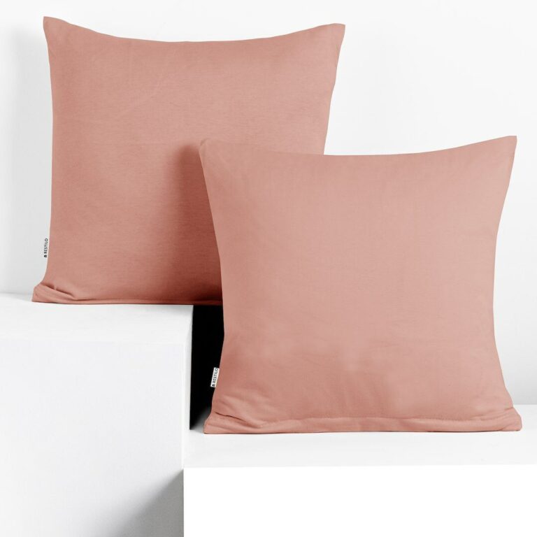 Díszpárnahuzat AMBER korallpiros  dzsörzé 80x80 DecoKing