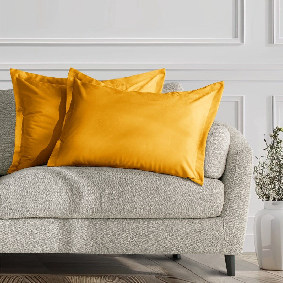 Díszpárnahuzat VELVET mustársárga glamour bársony 50x70 ameliahome