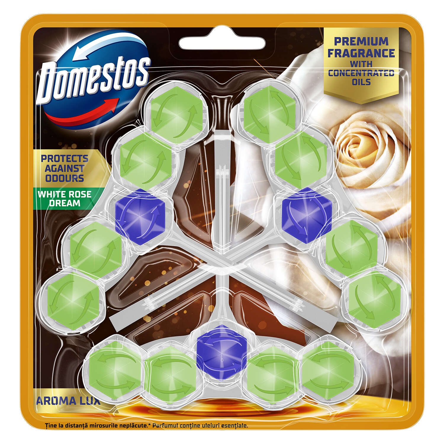 Domestos Aroma Lux WC frissítő blokk White Rose Dream koncentrált...