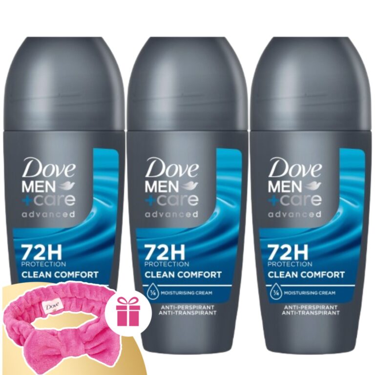 Dove Men+Care Clean Comfort Izzadásgátló 3x50ml + Ajándék Hajpánt