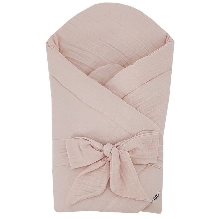 EKO Muszlin pólya kókusz kivehető betéttel és masnival Powder pin...