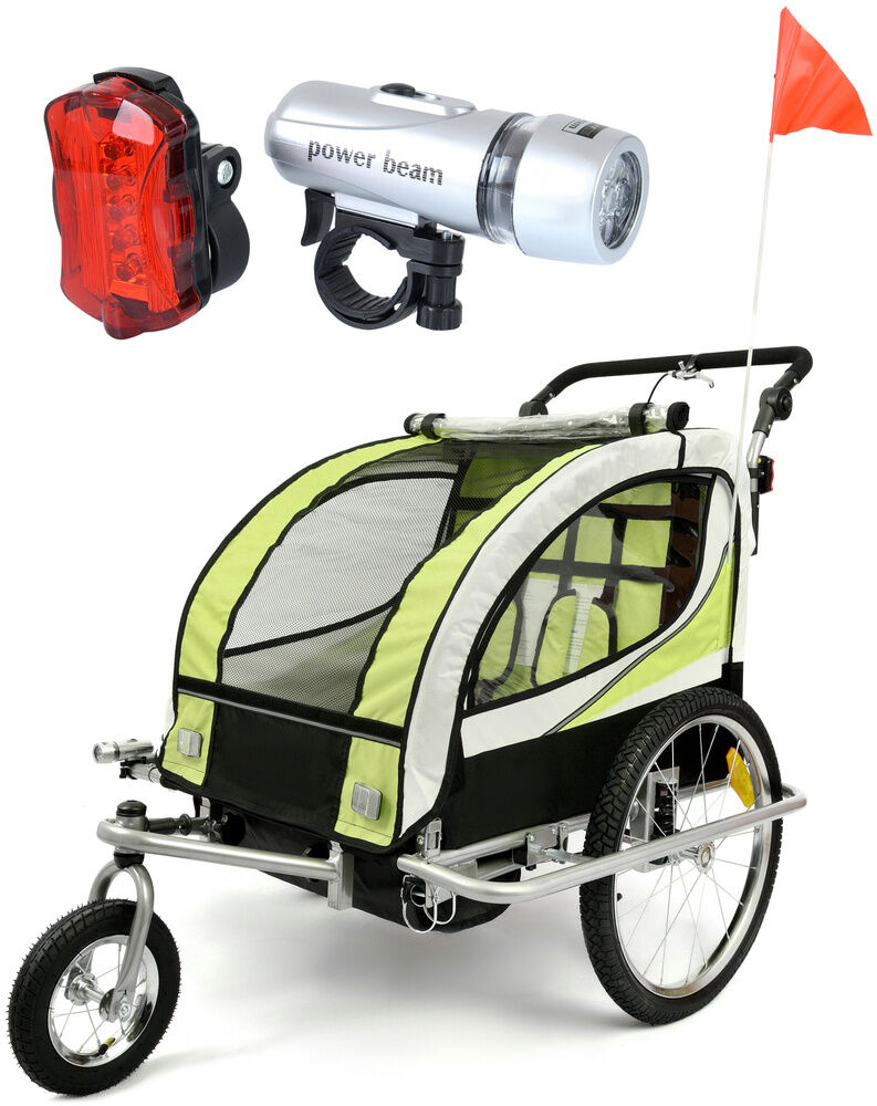 Funfit Kids 2 személyes Kerékpár utánfutó lengéscsillapítóval + K...
