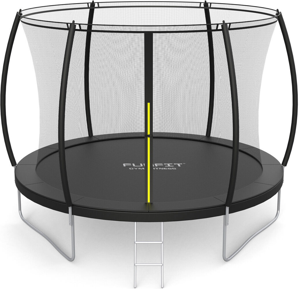 Funfit Prémium 252cm belső hálós Trambulin létrával - fekete