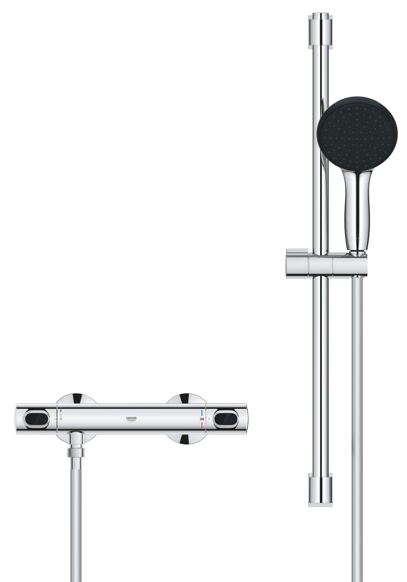 Grohe Precision Flow króm Termosztátos zuhanycsaptelep 1/2'