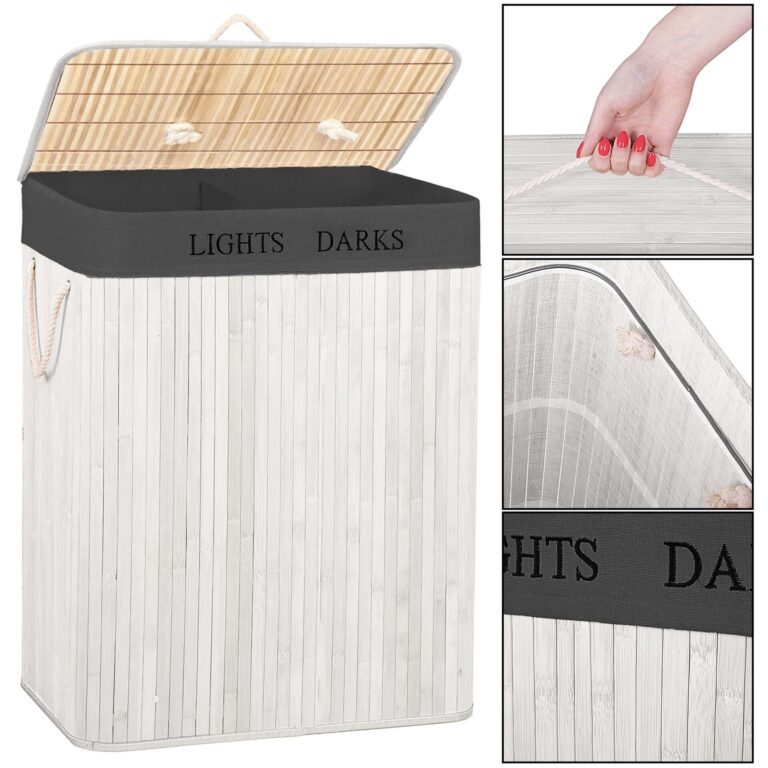 Ha7505 bambusz szennyeskosár