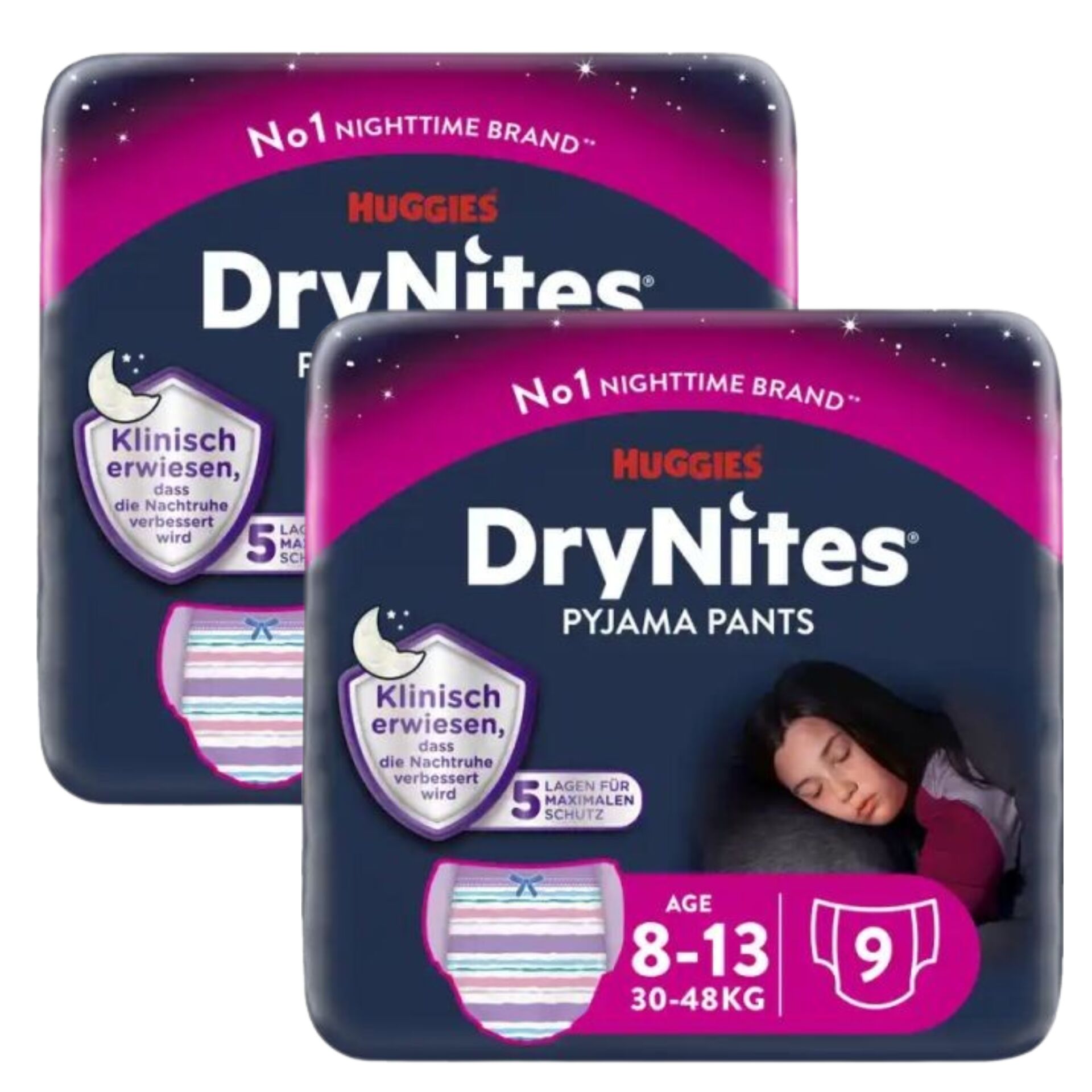 Huggies DryNites éjszakai Bugyipelenka lányoknak 30-48kg 8-13év (18db)