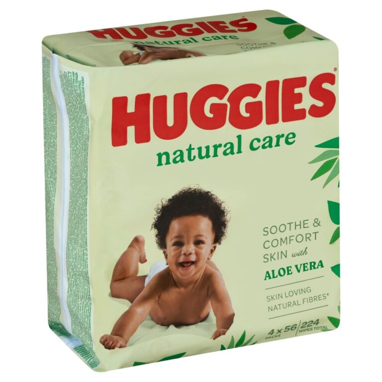 Huggies Natural Care Quad nedves Törlőkendő 4x56db