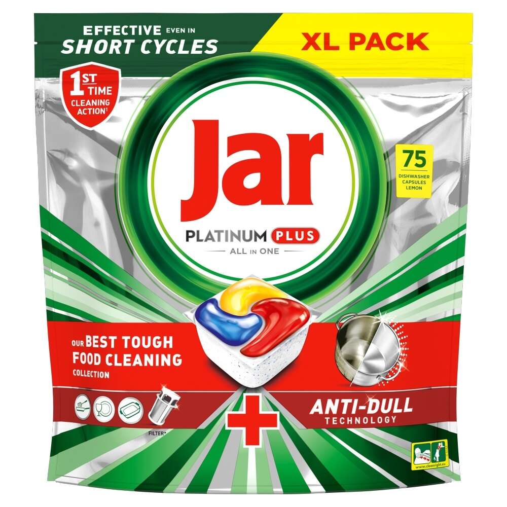 Jar Platinum Plus All In One Lemon Mosogatógép kapszula 75db
