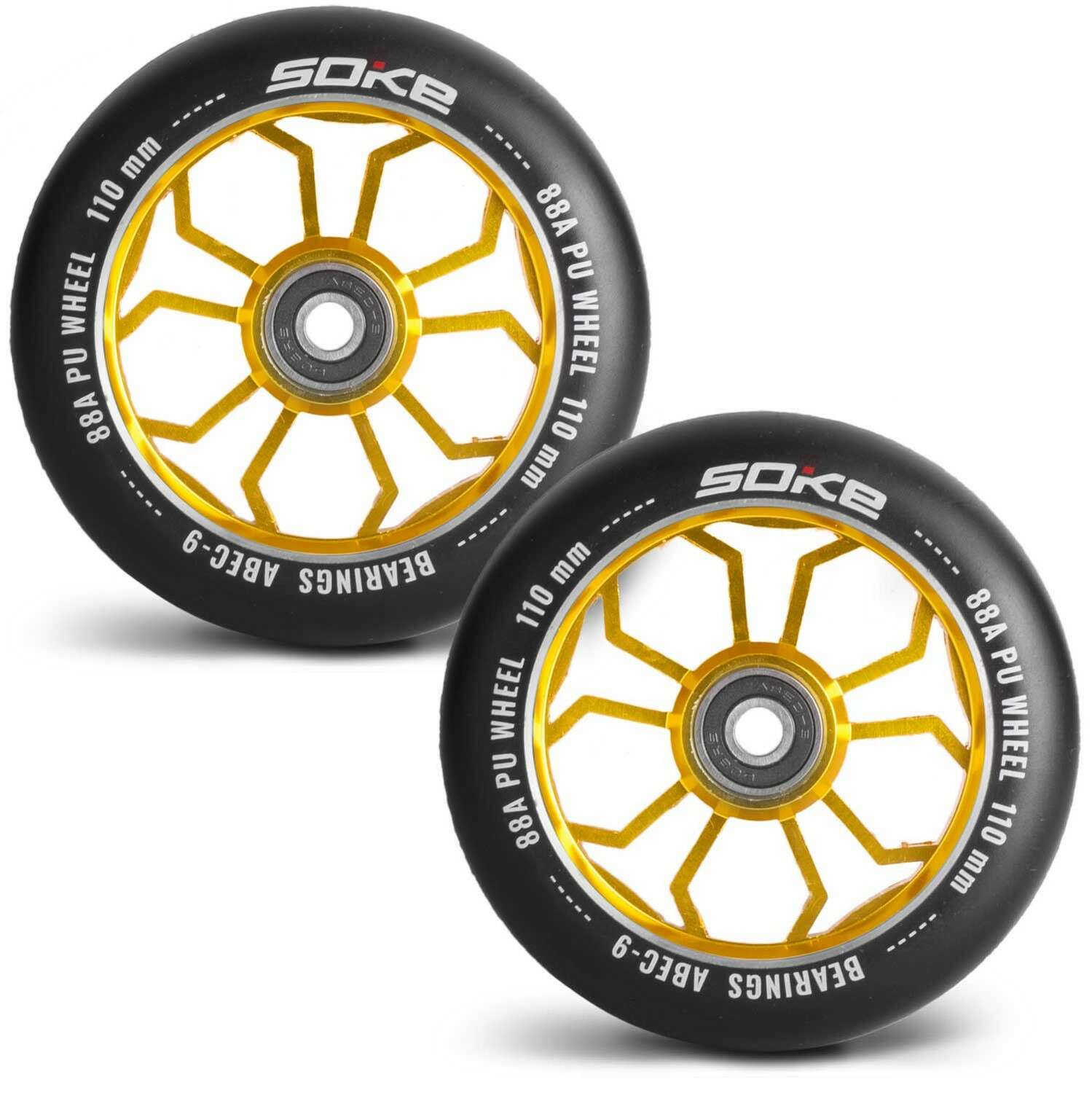 Kerekek robogóhoz 110 mm arany 2 db.