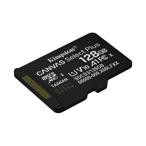 Kingston memóriakártya microsdxc 128gb canvas select plus gen3 15...