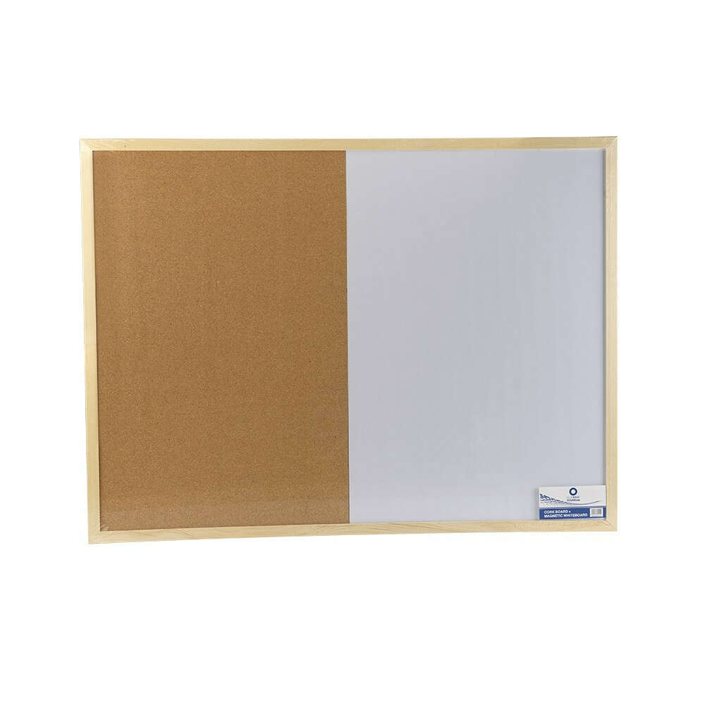 Kombinált parafa + fehér tábla 60x80cm