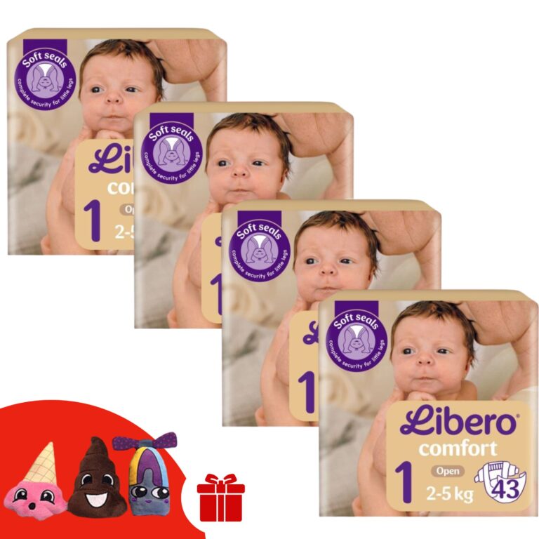 Libero Comfort Pelenka 2-5 kg Newborn 1 (172db) + Ajándék 3 db Ujjbáb