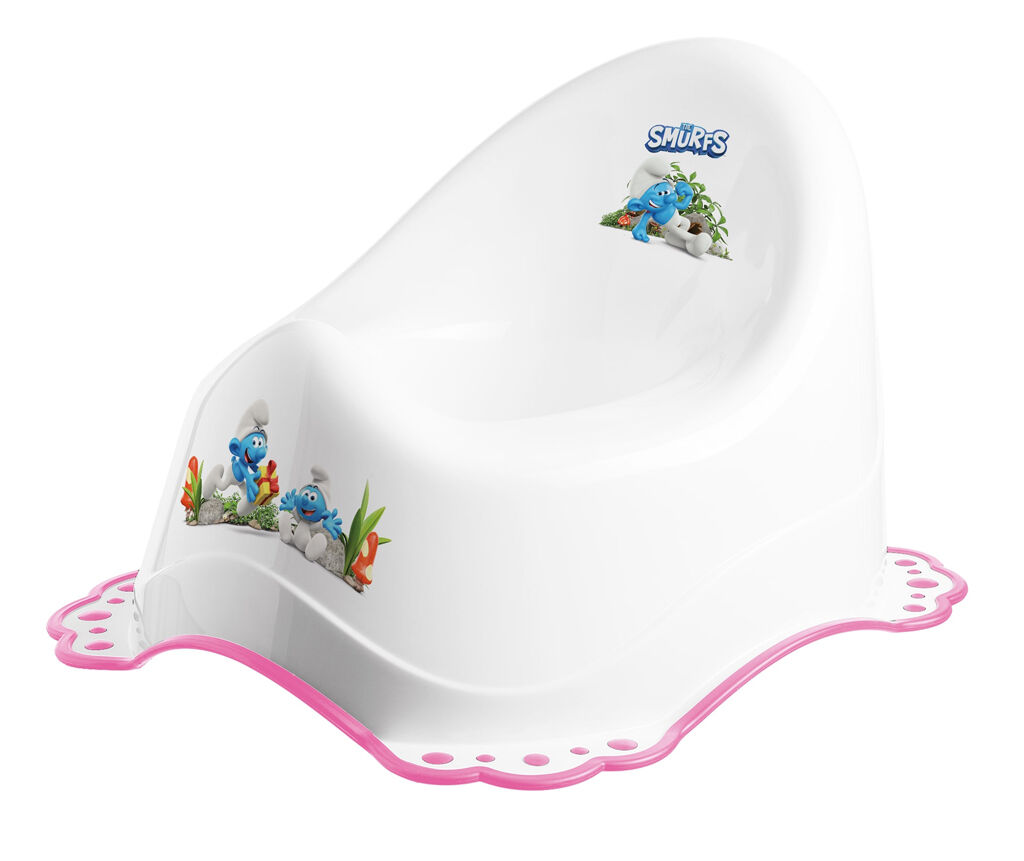 MALTEX Nočník protišmykový Šmolkovia - Pink