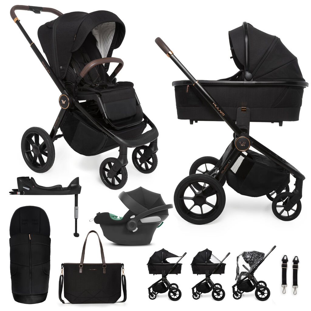 MUUVO KÉSZLET Babakocsi Quick SE 2 Sunset black szett 2in1 + CYBE...