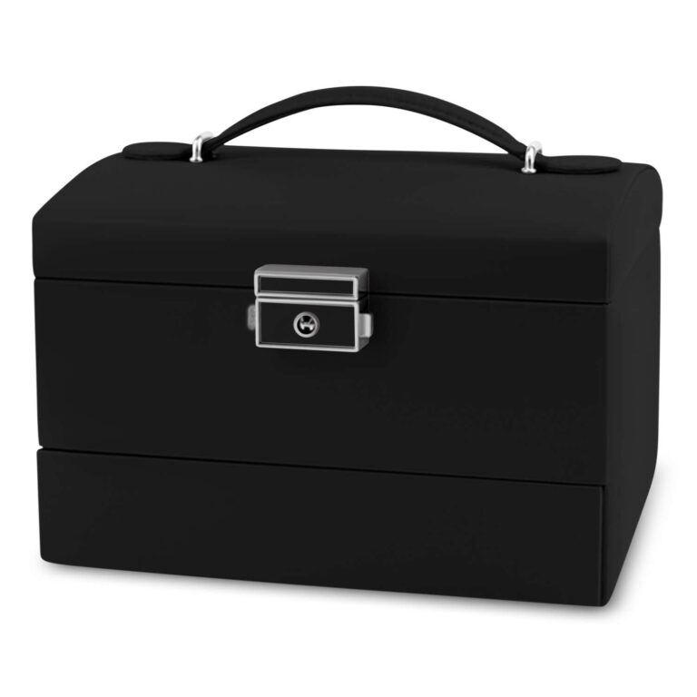 Massido Ékszeres doboz tükörrel - Fekete