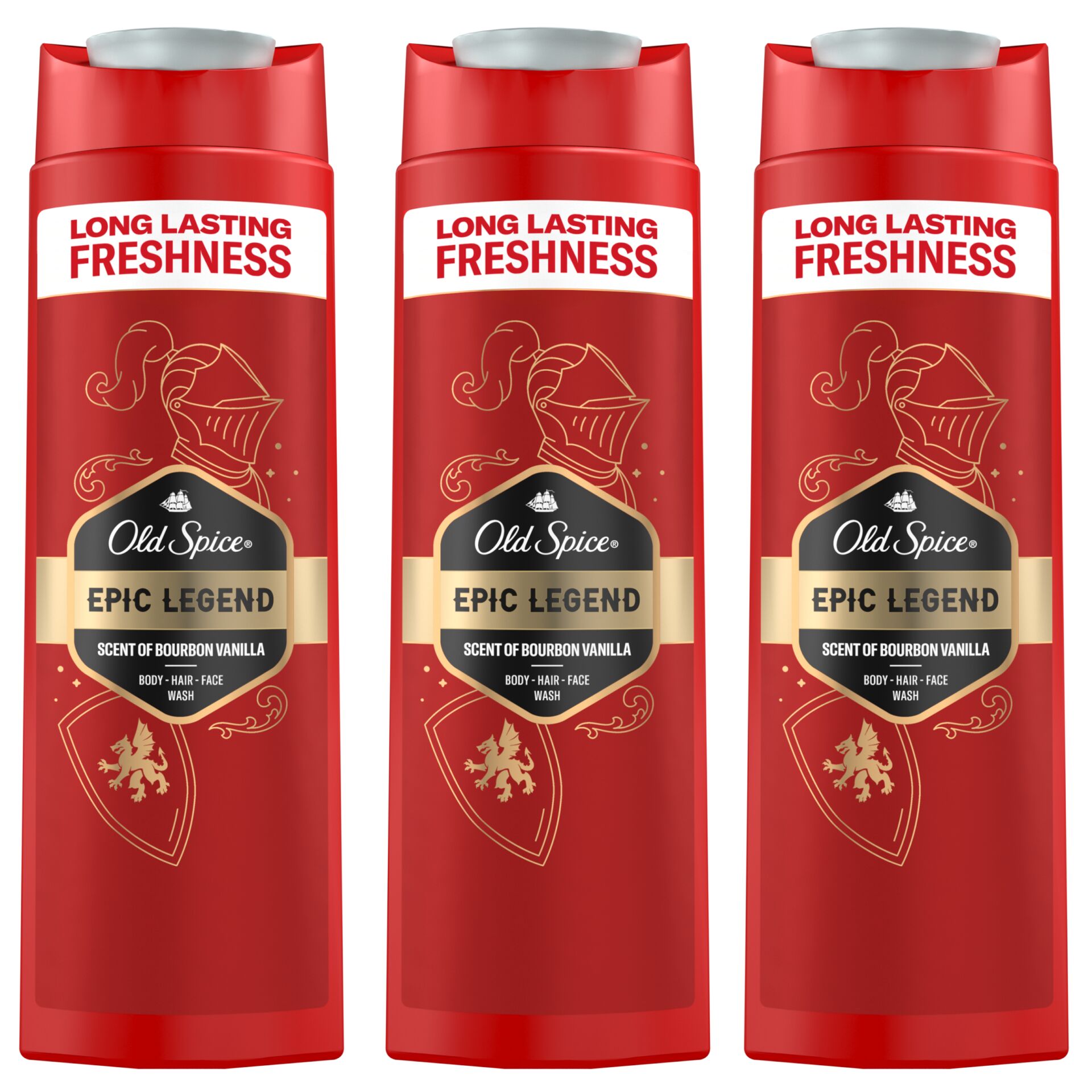 Old Spice Epic 3in1 férfi Sampon és Tusfürdő 3x400ml