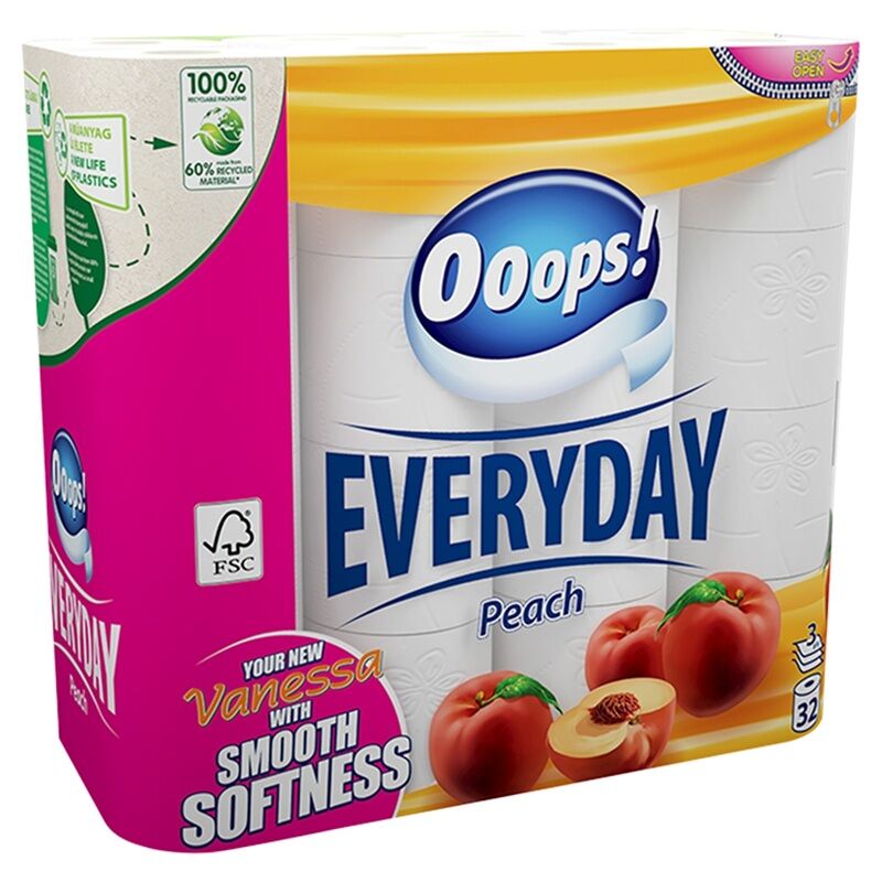 Ooops! Everyday Barack 3 rétegű Toalettpapír 32 tekercs