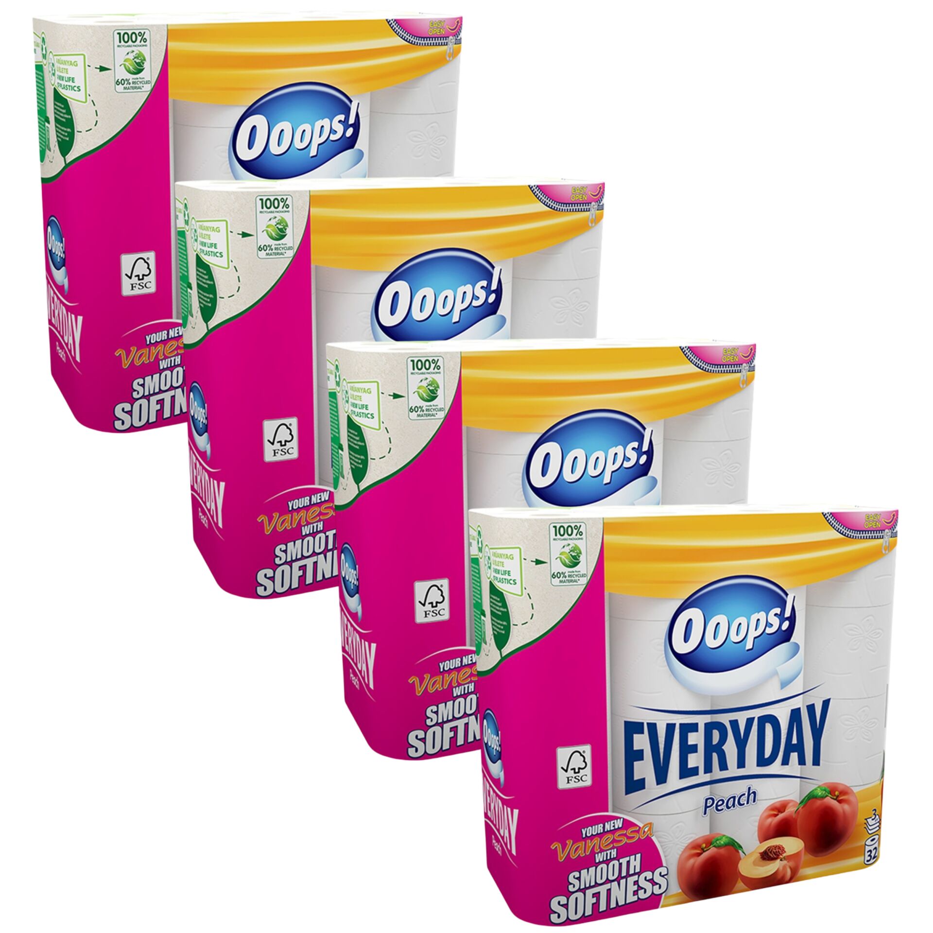 Ooops! Everyday Barack 3 rétegű Toalettpapír 4x32 tekercs