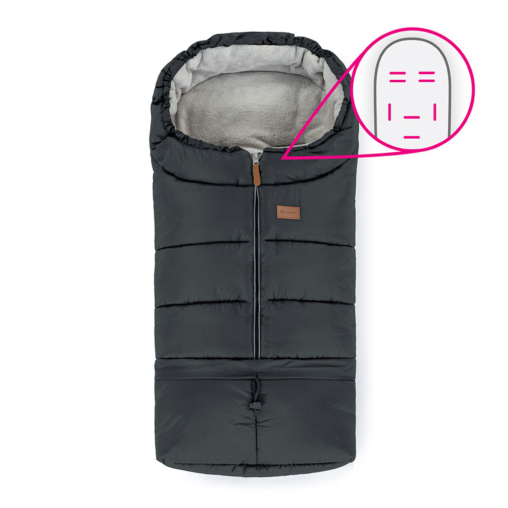 PETITE&MARS Állítható bundazsák 3in1 Jibot Horizontal Charcoal Grey