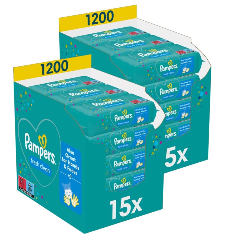 Pampers Fresh Clean nedves Törlőkendő 2x1200db