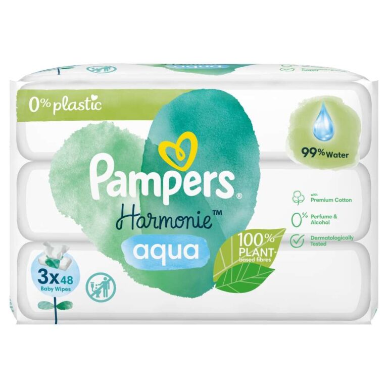 Pampers Harmonie Aqua nedves Törlőkendő 3x48db
