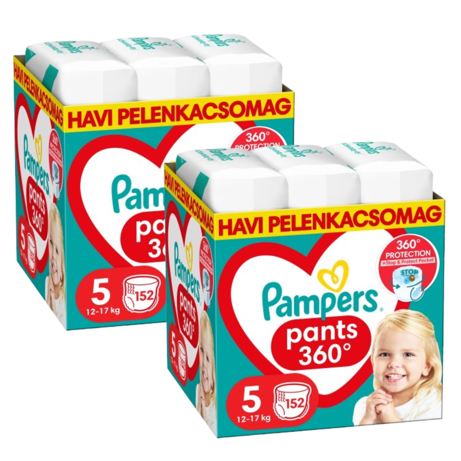 Pampers Pants 2 havi Pelenkacsomag 12-17kg Junior 5 (304db)