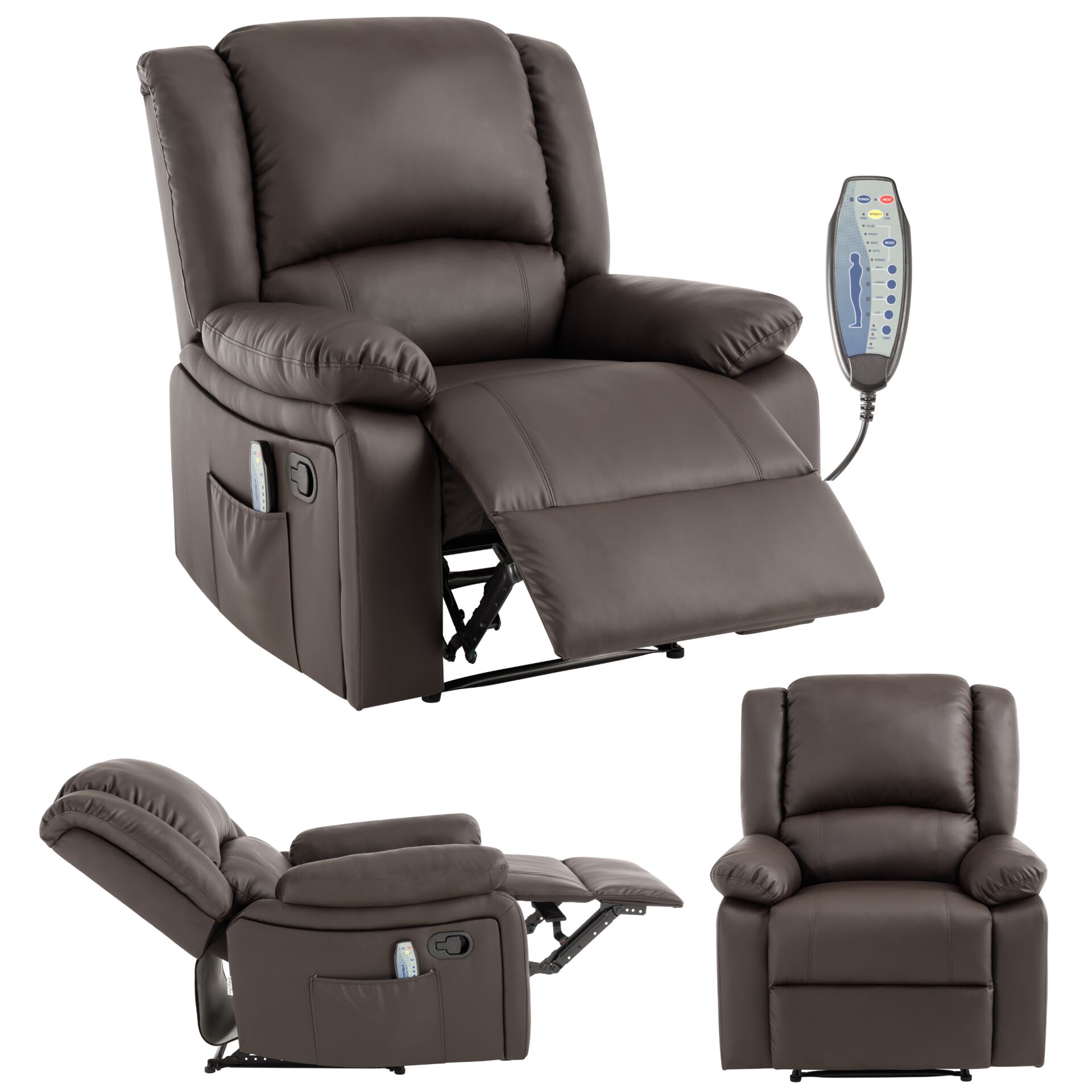 Pepita COMFORT XXL dönthető Masszázsfotel 8 masszázspont