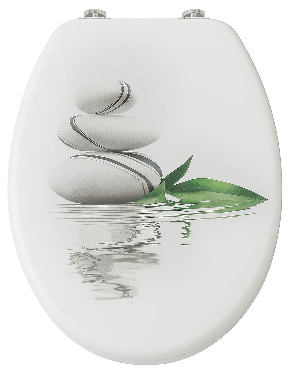 Pepita MDF WC ülőke lassan záródó fedéllel - Kövek - fehér