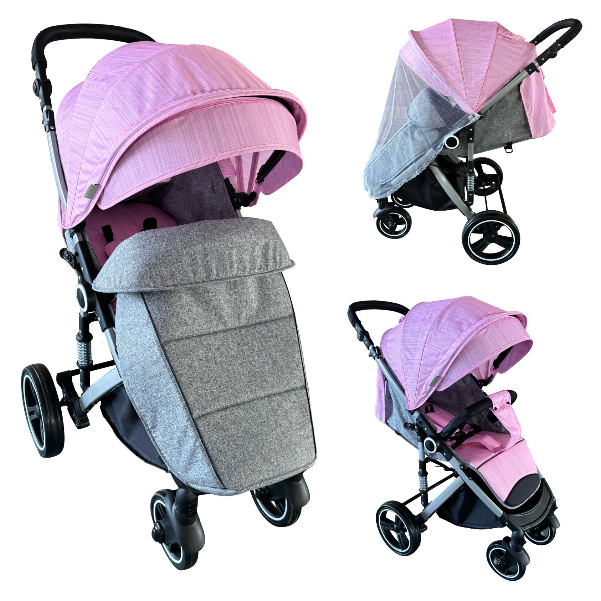 Pepita Rumba sport Babakocsi XXL kupolával és lábzsákkal - szürke...