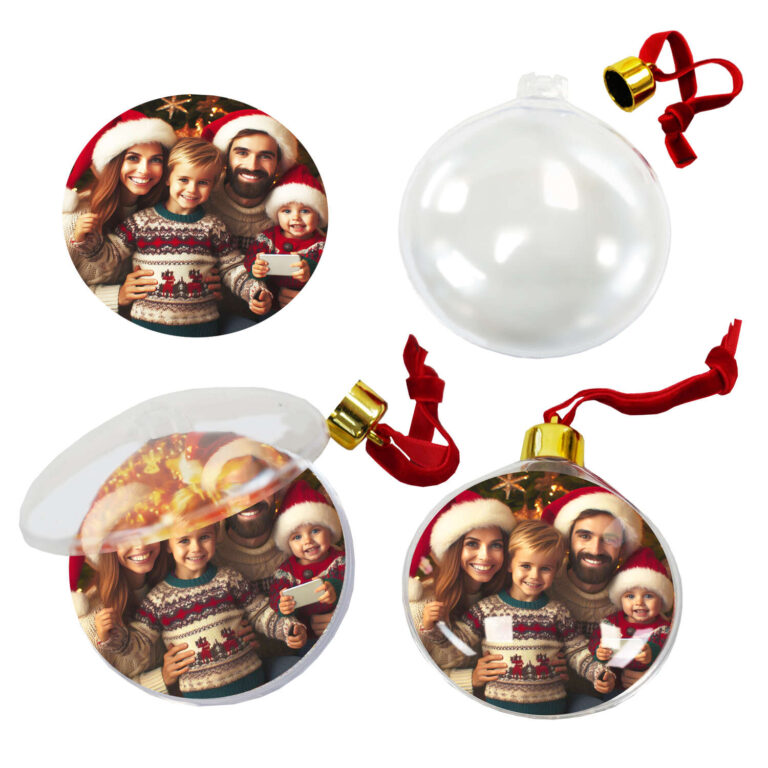 Pepita egyedi fényképes Karácsonyfadísz 4db