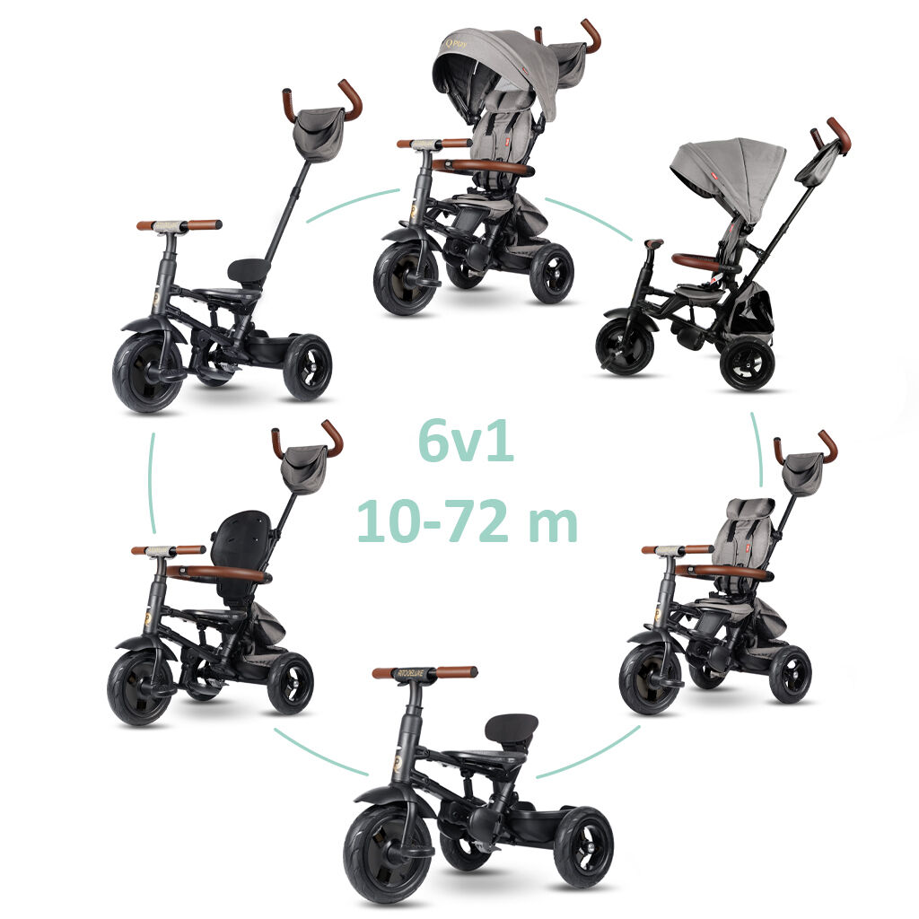 QPLAY Tricikli  Rito Deluxe Grey