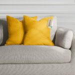 RESTILO díszpárnahuzat SOFTA szín mustársárga dombornyomott stílu...