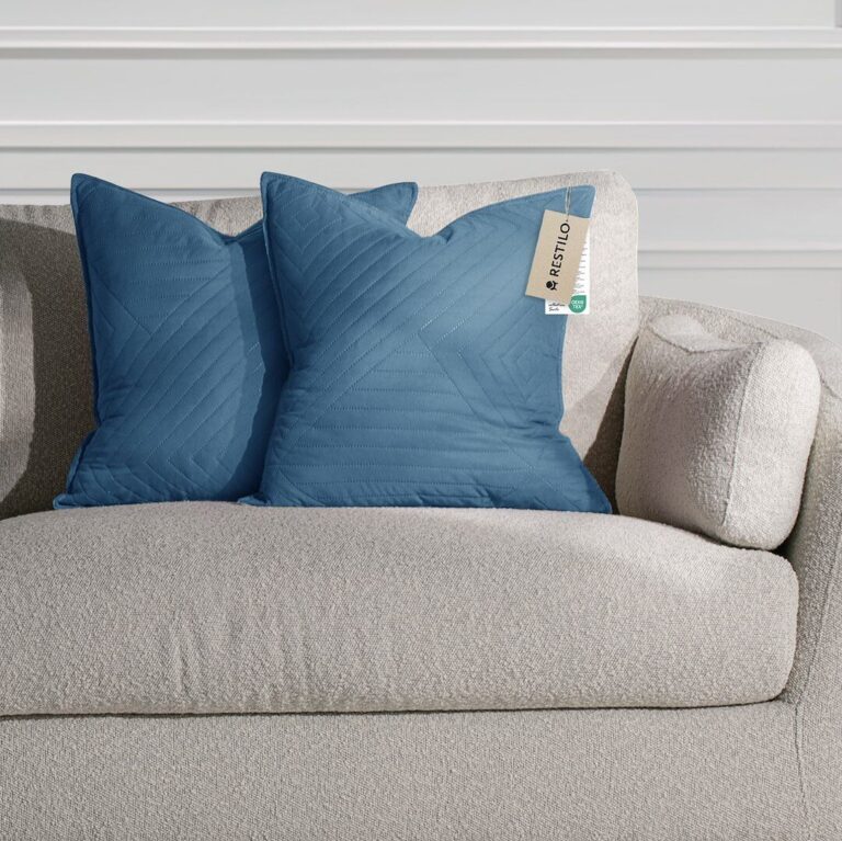 RESTILO díszpárnahuzat SOFTA szín sötétkék dombornyomott stílus g...