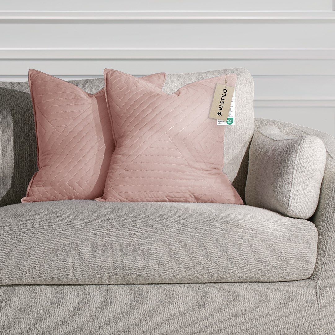 RESTILO díszpárnahuzat SOFTA szín világoslila dombornyomott stílu...