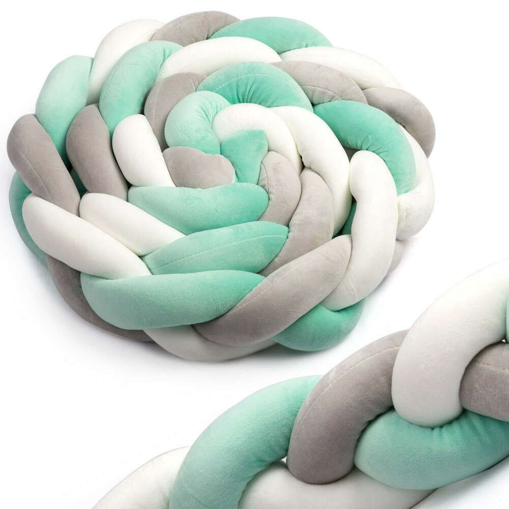 Ricokids fonott Rácsvédő kiságyba 2m - Menta